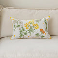 Ljojo Linen Dandelion Leaves Embroidered Pillow Cover 45x45cm