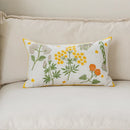 Ljojo Linen Dandelion Leaves Embroidered Pillow Cover 45x45cm