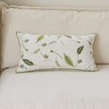 Ljojo Linen Dandelion Leaves Embroidered Pillow Cover 45x45cm