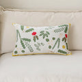 Ljojo Linen Dandelion Leaves Embroidered Pillow Cover 45x45cm
