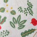 Ljojo Linen Dandelion Leaves Embroidered Pillow Cover 45x45cm