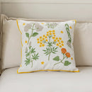 Ljojo Linen Dandelion Leaves Embroidered Pillow Cover 45x45cm