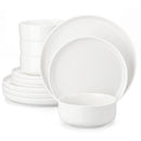 Ljojo 12/24 Piece Ceramic Dinnerware Set for 4 with Plates and Bowls