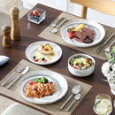 Ljojo Luna Marble Porcelain Dinnerware Set for 4