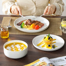 Ljojo Luna 18-Piece Ceramic Dinnerware Set for 6 with Plates and Bowls