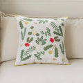 Ljojo Linen Dandelion Leaves Embroidered Pillow Cover 45x45cm