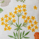 Ljojo Linen Dandelion Leaves Embroidered Pillow Cover 45x45cm