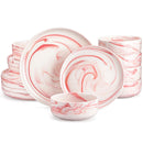 Ljojo Luna 18-Piece Ceramic Dinnerware Set for 6 with Plates and Bowls