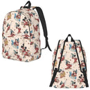 Ljojo Mickey Mouse Canvas Backpack: Large Capacity School Bag for Kids