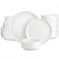 Ljojo Luna 18-Piece Ceramic Dinnerware Set for 6 with Plates and Bowls
