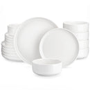 Ljojo Luna 18-Piece Ceramic Dinnerware Set for 6 with Plates and Bowls