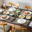 Ljojo Luna 18-Piece Ceramic Dinnerware Set for 6 with Plates and Bowls