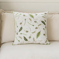 Ljojo Linen Dandelion Leaves Embroidered Pillow Cover 45x45cm