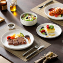 Ljojo Luna 18-Piece Ceramic Dinnerware Set for 6 with Plates and Bowls