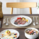 Ljojo Luna Marble Porcelain Dinnerware Set for 4