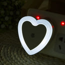 LED Night Light Wireless Heart-Shaped Sensor Mini EU US Plug Ljojo Bedside Lamp