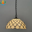 12 Inch European Style Tiffany Chandelier by Ljojo - Antique Glass Lamp for Restaurant and Bar