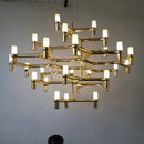 Ljojo Luxury Villa Chandelier Gold Silver Pendant Lighting