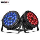 Ljojo™ LED Flat Par Light 18x12W/18x18W RGBWA UV Wireless DMX 512 - DJ Disco Party