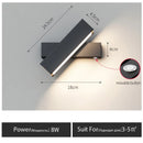 LED Wall Lamp Nordic Bedroom Bedside Light Rotating Living Room Black Sidelight by Ljojo