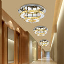 Ljojo LED Crystal Chandelier: Stylish Round Ceiling Light for Home Decor