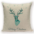 Christmas Cartoon Santa Claus Deer Pillows Covers Merry Christmas Gifts for The New Year by Ljojo