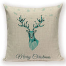 Christmas Cartoon Santa Claus Deer Pillows Covers Merry Christmas Gifts for The New Year by Ljojo