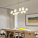 Ljojo Milky Glass Chandelier Lights Gold Black G9 Holder Scandinavian Design Lamp