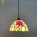 8 Inch American Stained Glass Chandelier Tiffany Style Elegant European Antique Lighting by Ljojo