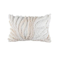 Beige Grey Tufted Coral Pillow Cover by Ljojo for Stylish Home Decor