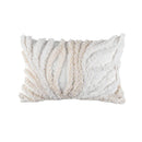 Beige Grey Tufted Coral Pillow Cover by Ljojo for Stylish Home Decor