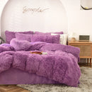 Ljojo Long Hair Velvet Duvet Cover Set - Queen Size