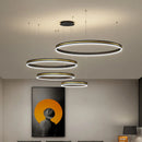 Ljojo Modern Art Loft Chandelier for Living Room, Kitchen, Hallway - Circle Pendant Lighting