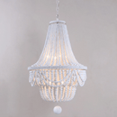 Blue Grey White Beads Chandelier Nordic Lighting for Kitchen Bedroom by Ljojo