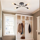 Ljojo Metal Branch Industrial Ceiling Lamp, 3/4 Lights Fixture for Kitchen, Living Room