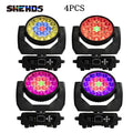 Ljojo™ 4PCS Beam+Wash RGBW Zoom Moving Head Lighting for Disco KTV Party