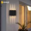 Ljojo 12W Outdoor LED Sconce Lightings in Black Aluminum, IP65 Waterproof