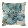 Blue Flowers & Birds Pattern Cushion Cover, Ljojo Home Decor Pillow Case