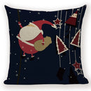 Christmas Cartoon Santa Claus Deer Pillows Covers Merry Christmas Gifts for The New Year by Ljojo