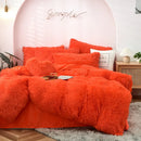 Ljojo Long Hair Velvet Duvet Cover Set - Queen Size