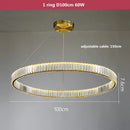 Ljojo Luxury Crystal Chandelier with LED Dimming for Villa Staircase