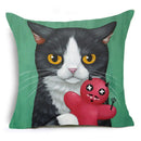 Cartoon Cat Pet Pillow Cover for Home Sofa Decor by Ljojo