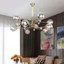 Ljojo Luxury Glass Ball LED Chandelier for Indoor Living Room, Kitchen, Bedroom