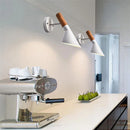 Ljojo LED White Wood Wall Lights Modern Sconce Nordic Design E27 Base Fixture