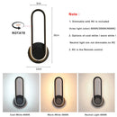 Ljojo Modern 12W LED Wall Lamp 330° Rotatable Bedside Sconce Indoor Lighting