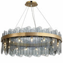 Ljojo Luxury Gold Metal Adjustable LED Chandeliers with Grey/White Glass - Nordic Loft Luminarias