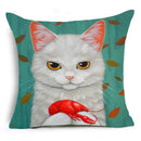 Cartoon Cat Pet Pillow Cover for Home Sofa Decor by Ljojo