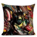 Colourful Bull Terrier & Dachshund 3D Cushion Cover for Home Sofa by Ljojo