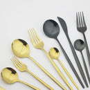 Ljojo Mint Green Stainless Steel Cutlery Set | 5pcs Knife Fork Spoon Flatware Tableware