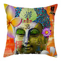 Buddha Pattern Throw Pillow Cover by Ljojo for Home, Car, Sofa Décor